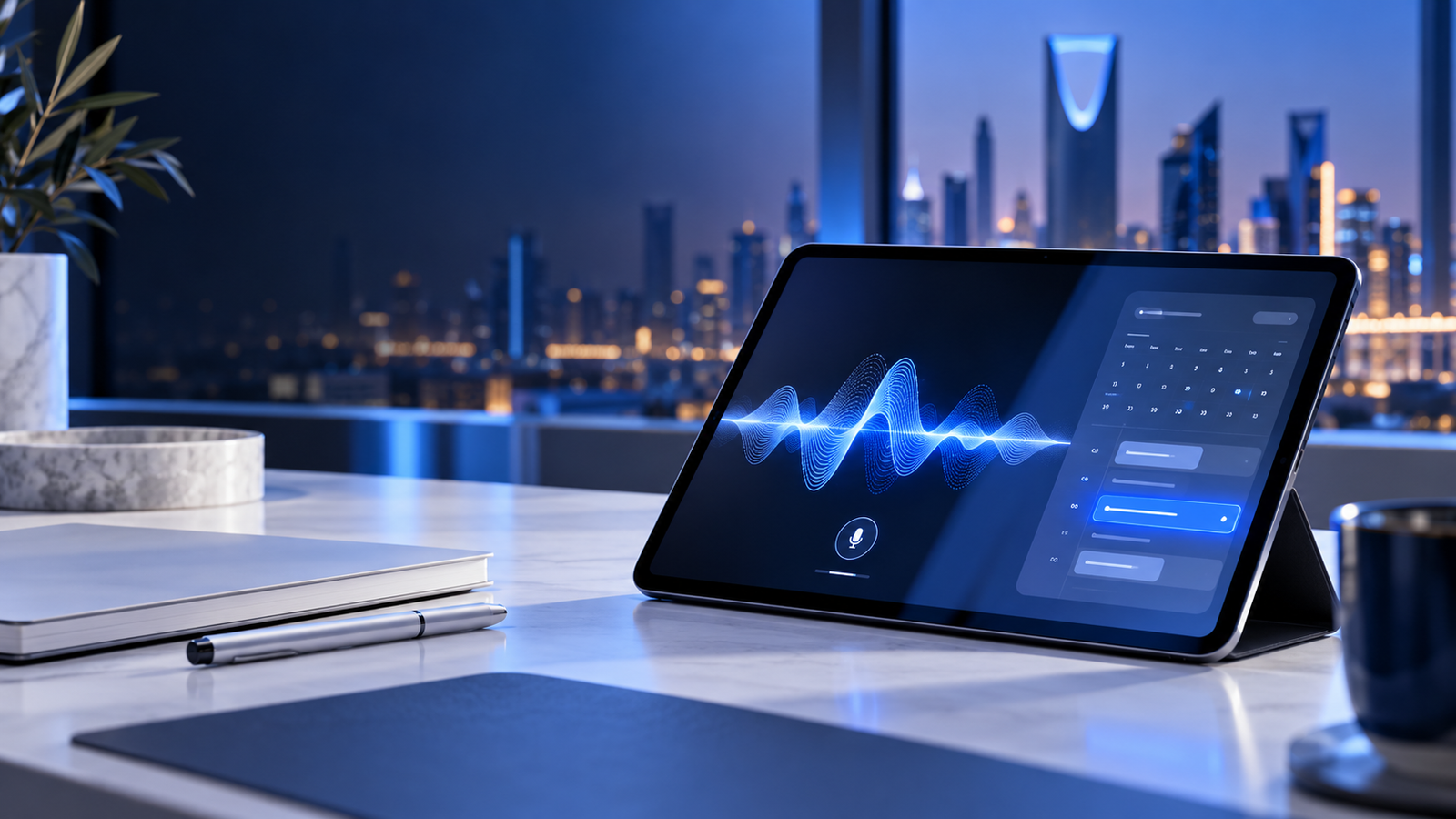 Voice waveform analysis on screen
