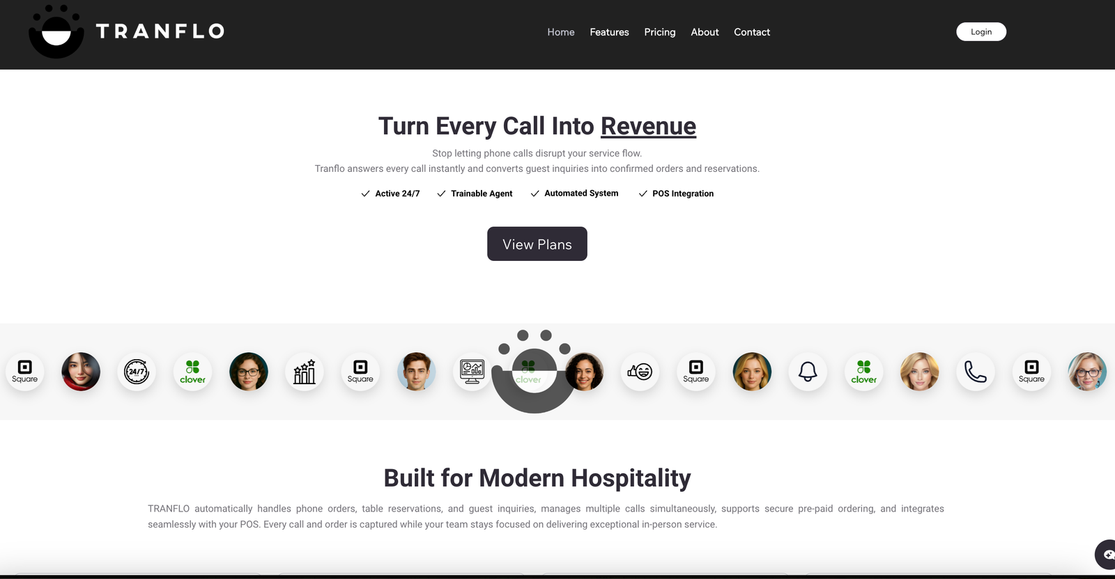 Transflo AI voice agent dashboard